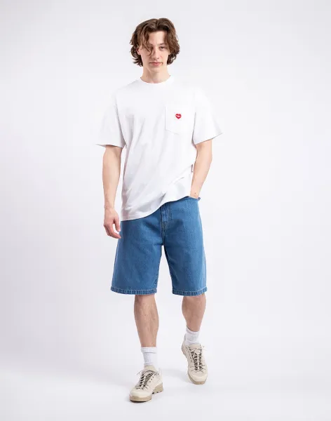 Carhartt WIP Landon Short Blue heavy stone wash 33