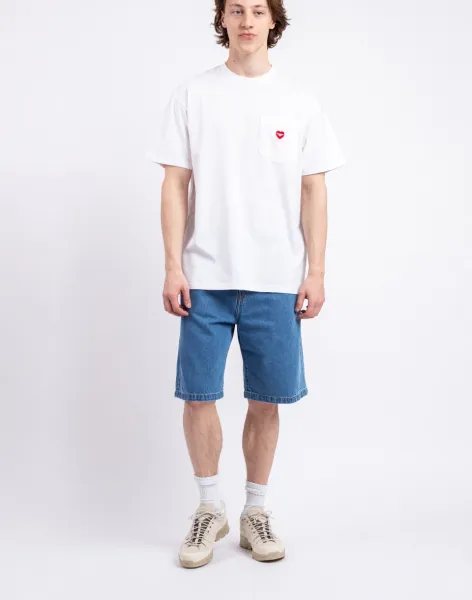 Carhartt WIP Landon Short Blue heavy stone wash 33