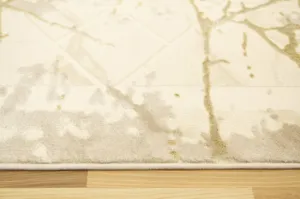 Koberec Allora Plus B919A Marmur Trojuholníky béžový / krémový / zlatý