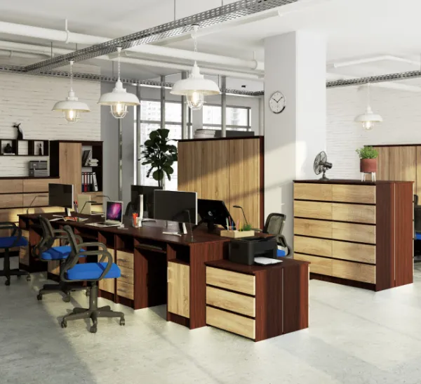 Ak furniture Volně stojící psací stůl Ana 124 cm wenge/dub sonoma