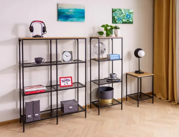 Signal Regál Lex A 100 cm dub přírodní/černý