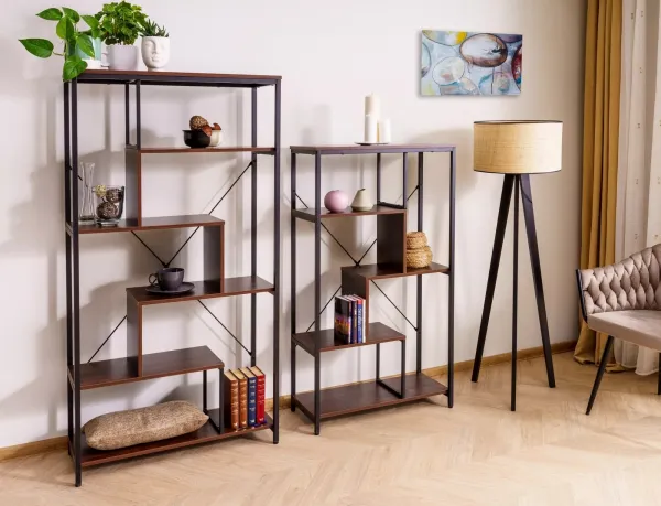 Signal Regál Net B 75 cm ořech tmavý/černý