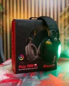 Marvo Pulz 70W HG9086W BK, herní sluchátka, ovládání hlasitosti, černá, Tri-mode