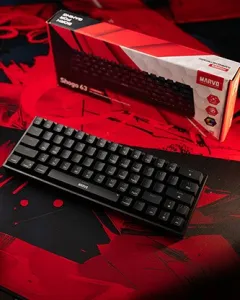 Marvo SHOGO 63, klávesnica US, herná, káblová (USB), čierná, mechanická, podsvietenie