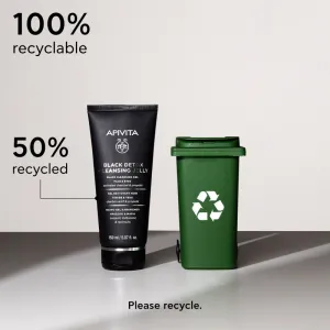 Apivita Cleansing Black Detox Cleansing Gel čistiaci gél s aktívnym uhlím na tvár a oči 150 ml