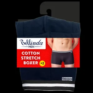 Bellinda 
COTTON STRETCH BOXER 2x - Dvojbalenie bavlnených boxeriek - čierna
