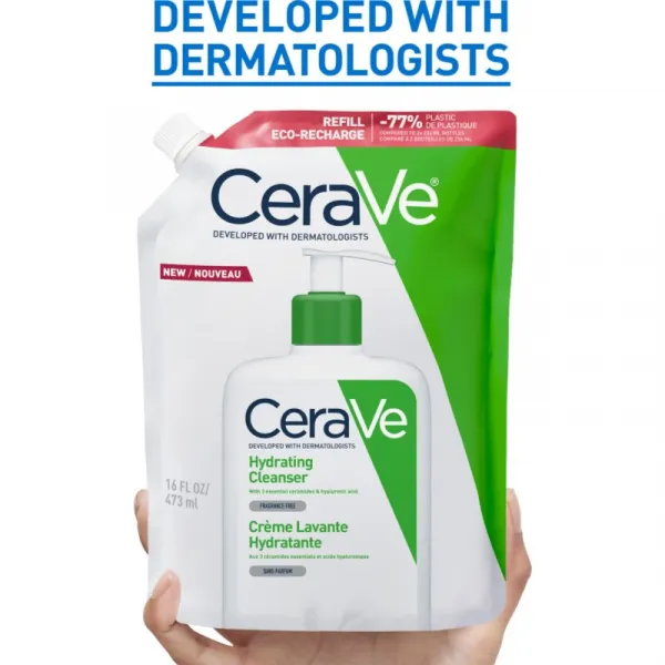 CeraVe Refill Hydrating Cleanser čistiaca emulzia s hydratačným účinkom náhradná náplň 473 ml