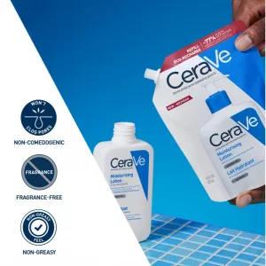 CeraVe Refill Moisturizing Lotion hydratačné mlieko na telo a tvár pre suchú až veľmi suchú pokožku náhradná náplň 473 ml