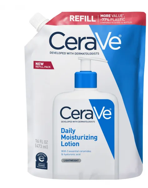 CeraVe Refill Moisturizing Lotion hydratačné mlieko na telo a tvár pre suchú až veľmi suchú pokožku náhradná náplň 473 ml