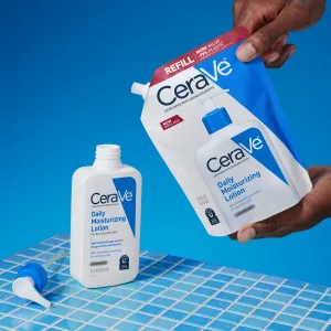 CeraVe Refill Moisturizing Lotion hydratačné mlieko na telo a tvár pre suchú až veľmi suchú pokožku náhradná náplň 473 ml