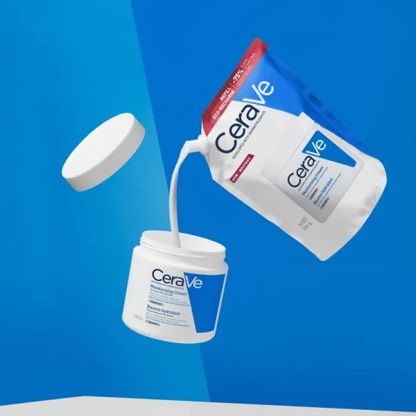 CeraVe Refill Moisturizing Cream hydratačný krém na tvár a telo pre suchú až veľmi suchú pokožku náhradná náplň 454 g