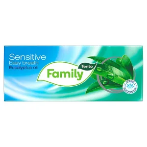 Tento Family Sensitive Eucalyptus Oil hygienické vreckovky 3 vrstvové 10 x 10 ks