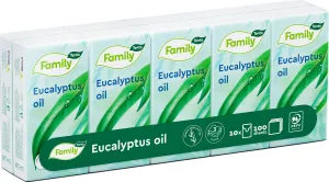 Tento Family Sensitive Eucalyptus Oil hygienické vreckovky 3 vrstvové 10 x 10 ks