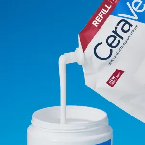 CeraVe Refill Moisturizing Cream hydratačný krém na tvár a telo pre suchú až veľmi suchú pokožku náhradná náplň 454 g