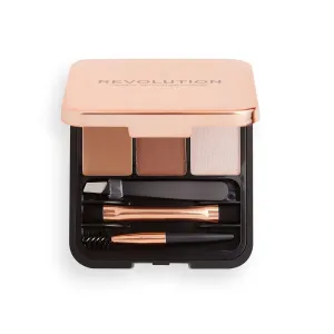 Makeup Revolution Brow Sculpt Kit sada pre dokonalé obočie odtieň Brown 2.2 g