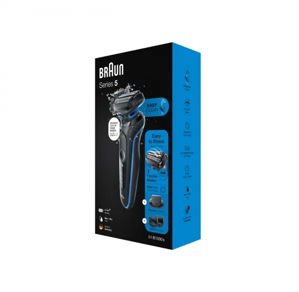Braun Series 5 51-B1500s elektrický holiaci strojček + náhradná hlavica Blue ks