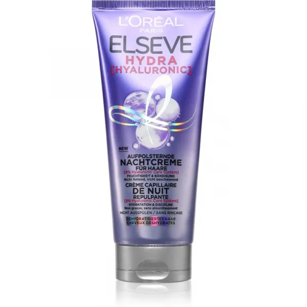 L’Oréal Paris Elseve Hyaluron Plump nočný hydratačný krém na vlasy 200 ml