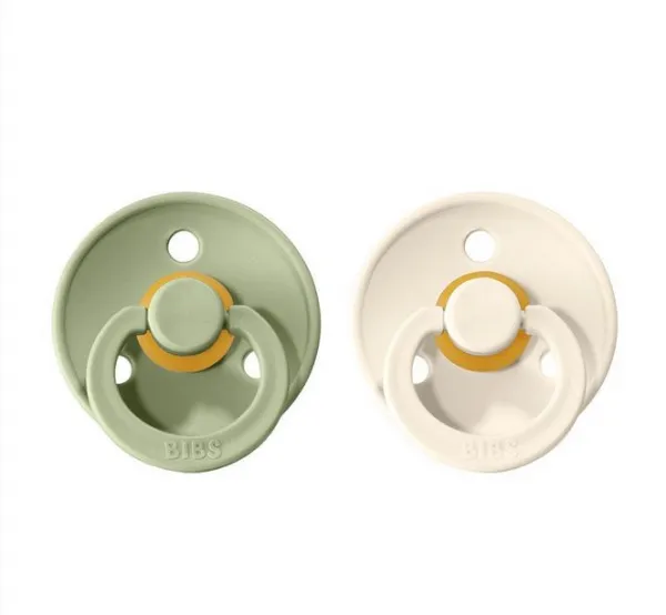 Cumlíky BIBS Colour okrúhle veľkosť 2 Sage-Ivory
