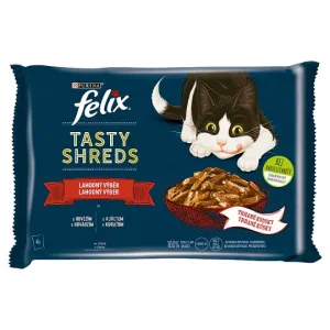 FELIX kapsičky tasty shreds hovädzie / kura v šťave 4 x 80 g