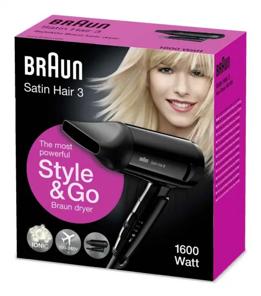 Braun Hair Care Satin Hair 3 HD 350 cestovný fén na vlasy HD 350 1 ks