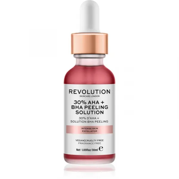 Revolution Skincare AHA + BHA 30% Peeling Solution intenzívny chemický peeling pre rozjasnenie pleti 30 ml