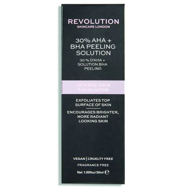 Revolution Skincare AHA + BHA 30% Peeling Solution intenzívny chemický peeling pre rozjasnenie pleti 30 ml