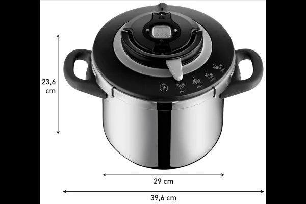 Tlakový hrniec Tefal Clipso+ CHEF 8 l P4551431 Nerezový/Čierny