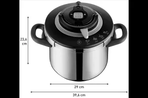 Tlakový hrniec Tefal Clipso+ CHEF 8 l P4551431 Nerezový/Čierny