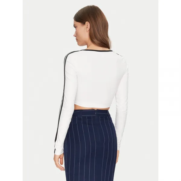 Dámske tričko s dlhým rukávom ADIDAS ORIGINALS 3S LS CROP-WHITE