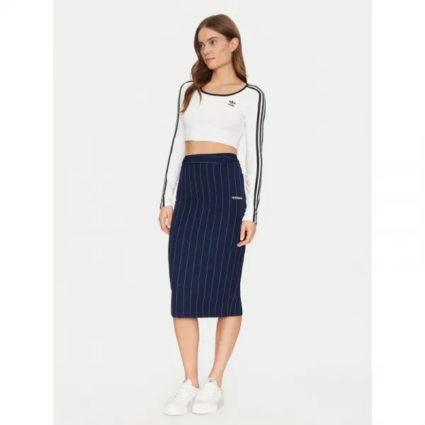 Dámske tričko s dlhým rukávom ADIDAS ORIGINALS 3S LS CROP-WHITE