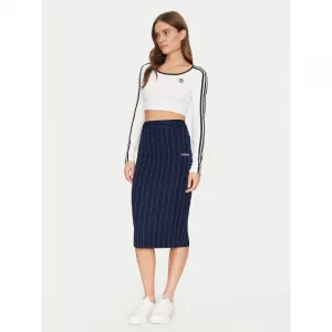 Dámske tričko s dlhým rukávom ADIDAS ORIGINALS 3S LS CROP-WHITE