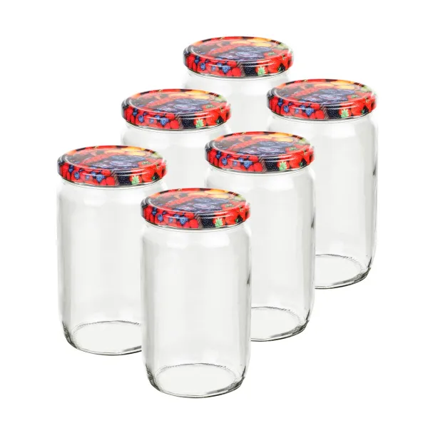 Haushalt International Zavařovací sklenice s víčkem, 720 ml, 6 ks