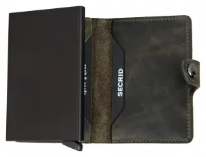 Kožená mini peňaženka Secrid Miniwallet Vintage Olive-Black