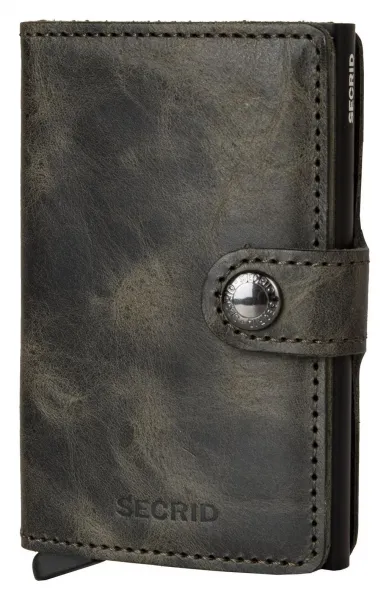 Kožená mini peňaženka Secrid Miniwallet Vintage Olive-Black