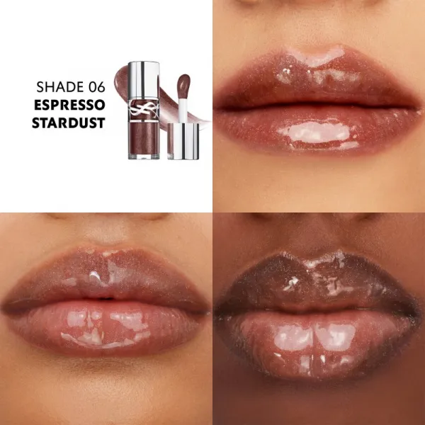 Yves Saint Laurent Loveshine Plumping Lip Oil Gloss lesk na pery odtieň 6 Espresso Stardust 6 ml