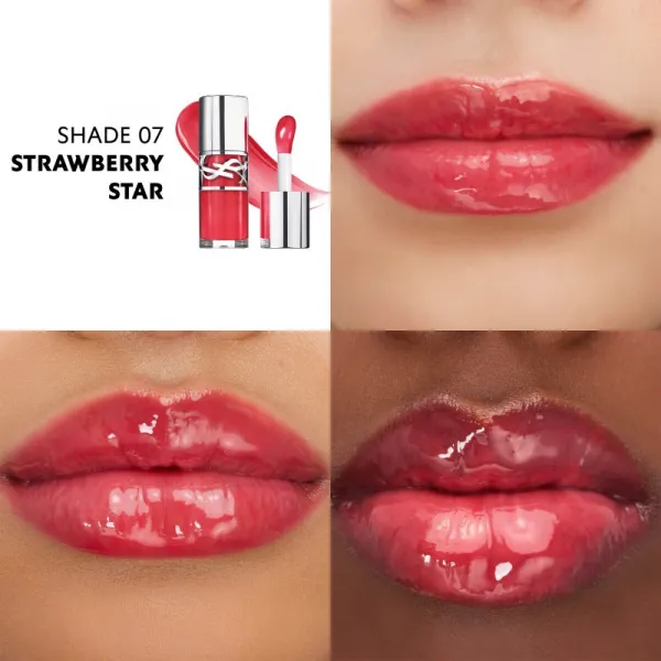 Yves Saint Laurent Loveshine Plumping Lip Oil Gloss lesk na pery odtieň 7 Strawberry Star 6 ml