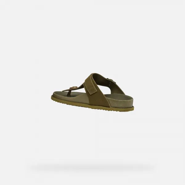 Geox D SANDYBETT Dámske žabky, khaki, veľkosť