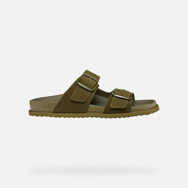 Light green women's slippers Geox Sandybett - Women's