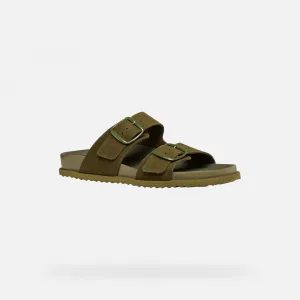 Light green women's slippers Geox Sandybett - Women's
