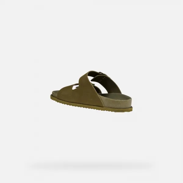 Light green women's slippers Geox Sandybett - Women's