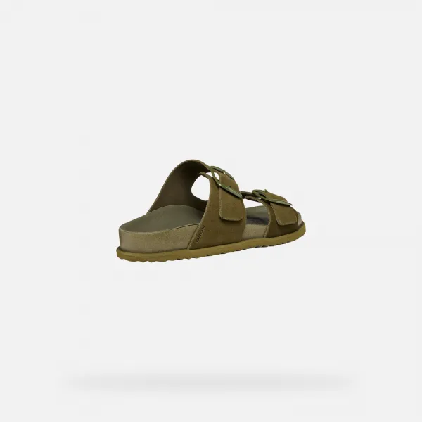 Light green women's slippers Geox Sandybett - Women's