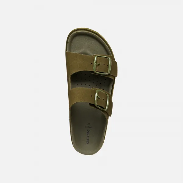 Light green women's slippers Geox Sandybett - Women's