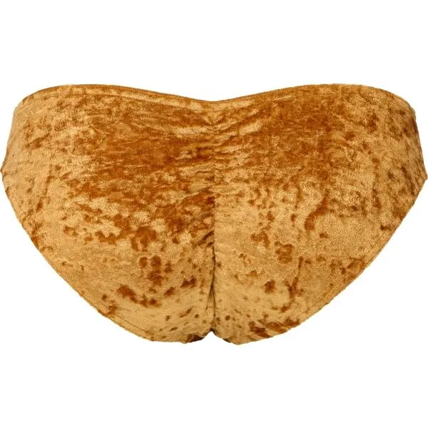GOLDBEE VELVET SWIMSUIT Dámske plavky, zlatá, veľkosť