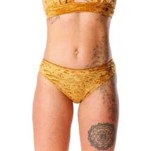 GOLDBEE VELVET SWIMSUIT Dámske plavky, zlatá, veľkosť
