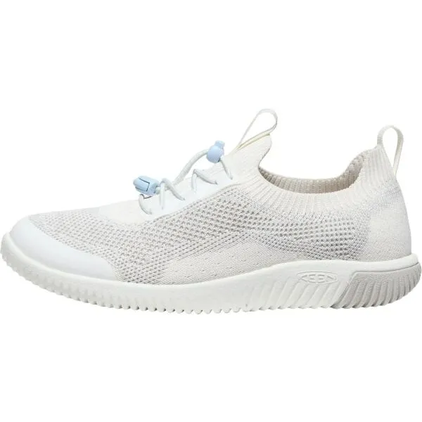 Keen KNX KNIT LACE YOUTH Detské vychádzkové topánky, biela, veľkosť 32/33