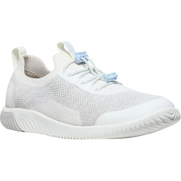 Keen KNX KNIT LACE YOUTH Detské vychádzkové topánky, biela, veľkosť 32/33
