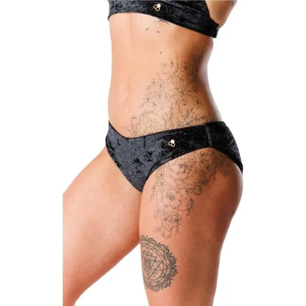 GOLDBEE VELVET SWIMSUIT Dámske plavky, čierna, veľkosť