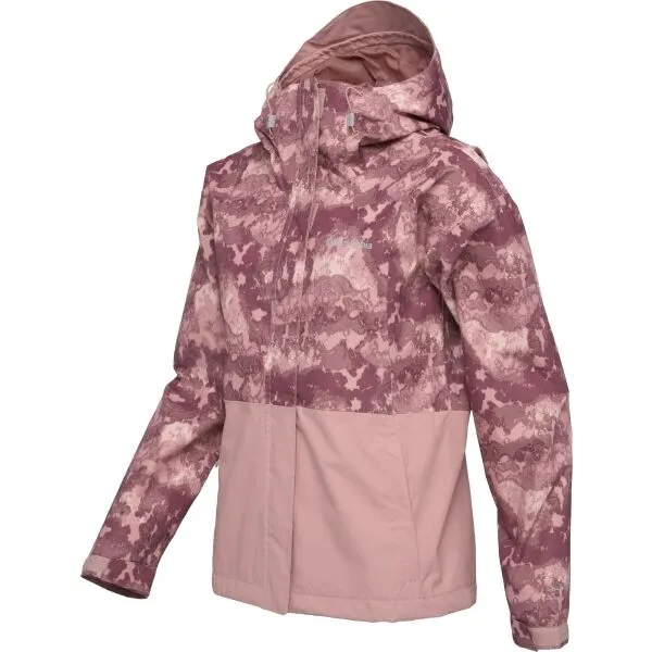 Columbia HIKEBOUND PRINTED JACKET W Dámska outdoorová bunda, ružová, veľkosť