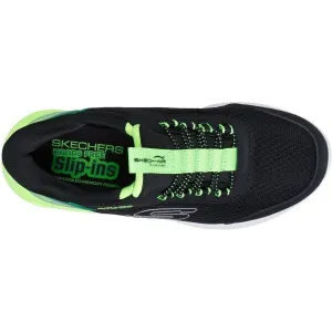 Skechers MICROSPEC MAX - BRISK STRIPE Detská vychádzková obuv, čierna, veľkosť