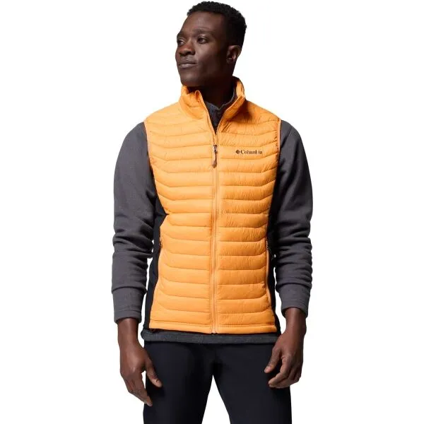 Columbia POWDER PASS HYBRID VEST Pánska vesta, oranžová, veľkosť